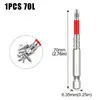Conjunto S2 Vermelho Pontas de Chave de Fenda Phillips Magnéticas Fortes Alto Torque Antiderrapantes Cabeças de Chave de Fenda Universais Resistentes ao Desgaste