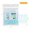 Juego de Tenedores para Fruta Palillo para Fruta Plástico Desechable de Dos Dientes Hogar Fruta Pastel Postre Tenedor para Snack Tenedor Pequeño