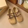 Bailarinas retro de cordones estilo francés para mujer, nuevo modelo otoño 2026, zapatos Mary Jane de suela blanda adecuados para combinar con faldas para ir al trabajo