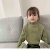 [en stock suéter para niños primavera, otoño e invierno versión coreana para bebés niños y niñas suéter personalizado con rizos cuello semi-alto estilo extranjero combinable