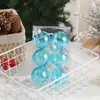 Explosiones Transfronterizas Bola de Navidad Láser Plástico de Color Adornos Colgantes para Fiesta Navideña Suministros de Decoración para Ambiente Navideño