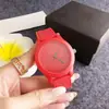Relógio específico para exame, relógio estudantil de silicone branco, mostrador grande simples, ponteiros verdes, relógio de casal moderno