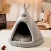 Ninho de Gato Transfronteiriço Outono e Inverno Novo Estilo Tenda Escovada Estilo Britânico Ninho de Gato Casa Quente de Inverno Ninho de Cachorro Suprimentos para Animais de Estimação