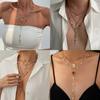 Joias Transfronteiriças Europeias e Americanas, Luxo Acessível Colar com Pingente Religioso Cruzado Retrô, Colar Empilhado da Moda em Forma de Y com Franjas para Mulheres