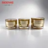 Venta directa del fabricante: botella redonda recta de superficie de diamante acrílico blanco, botella de loción, botella de esencia, botella de crema de 30 ml, material de embalaje de 30 g