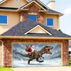 Decoraciones de Escena Más Vendidas Transfronterizas, Pegatinas Navideñas para Garaje, Telas Colgantes Más Vendidas en Amazon, Decoraciones para Fiestas de Año Nuevo