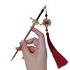 Horquilla de espada con borla, horquilla, placa para el cabello, estilo antiguo, espada hanfu, accesorios caballerescos, tocado de forma cóncava, tira del cabello, paso, agitar palillos