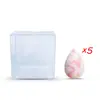 Algodón de maquillaje flocado tipo gota de agua sin látex mini huevo de maquillaje huevo de belleza mini corte oblicuo traje de esponja para polvos tipo calabaza