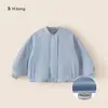 Youbao Huzhou Zhili Ropa Infantil Chaqueta Infantil Gruesa de Invierno Color Sólido Top Acolchado para Niños Mayores Ropa de Algodón Cálida para Niñas