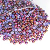 Pedras Strass de Fundo Plano com Adesivo na Série Roxa, Pedras Strass Hotfix Imitação Austríaca para Acessórios de Roupa DIY