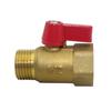 Precio especial válvula de latón 4 puntos DN15 válvula de bola de rosca interna y externa válvula para calentador de agua válvula HVAC válvula de bola de cobre corazón válvula recta
