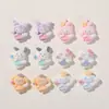 Dibujo animado japonés lindo flocking estrella de amor cachorro pegamento de crema parche de resina DIY accesorios para el cabello pasador accesorios femeninos