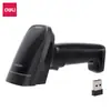 Scanner de Código de Barras Deli 14882W Código Unidimensional Sem Fio Laser Pistola de Varredura Manual Pistola de Varredura Sem Fio Portátil