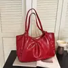 Bolsa tote retrô de cor sólida estilo faculdade coreana, nova moda outono 2026, grande capacidade, simples, versátil, bolsa de ombro