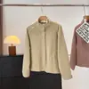 Chamarra de polar para mujer, nuevo modelo de otoño, capa interior de polar casual, chamarra delgada a prueba de viento para exteriores