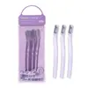 Set de 3 piezas de rastrillos plegables para cejas LMLTOP, herramientas de belleza, cuchillas para dar forma a las cejas, colección de rastrillos para cejas para mujer A0369