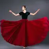 Falda de Baile Giratoria 720 Grados Negra Media Longitud Falda de Gasa para Práctica Ropa de Práctica y Presentación de Danza Clásica Moderna Falda Larga de Gasa