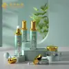 Botella de Vidrio Cosmético 100ml Botella con Dispensador de Loción Electroplateado Tapa de Pétalo Botella Dosificadora de Crema Botella para Set de Productos para el Cuidado de la Piel