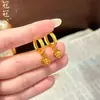 Pendientes de Serpiente con Circonita Hielo Triturado de Lujo Ligero Chapados en Oro Vietnamita con Diseño Único y Lazo para Mujer, Alta Retención de Color