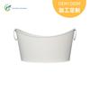 Balde de Gelo Oval de Ferro Galvanizado para Exterior com Duas Alças Grande Balde de Gelo Yuanbao Balde de Cerveja para Festa Balde de Gelo de Metal