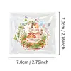 50 Pegatinas Lindas de Gato Fresa y Conejo con Flores, Compra Directa Transfronteriza, Impermeables para Diarios, Botellas de Agua, Computadoras y Graffiti, Pegatinas de PP