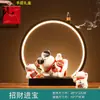 Adornos de gato de la suerte sacuden la mano anillo de lámpara LED tienda de gatos ricos el negocio está en auge regalo sala de estar inauguración gato