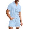 2022 Amazon ebay Estación Independiente Nuevos Productos Europa y América Transfronterizo Más Vendido Camisa de Lino de Color Sólido para Hombre Todo en uno