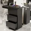 Carro de Herramientas para Salón de Belleza Gabinete de Almacenamiento Móvil con Cajones Gabinete de Herramientas para Barbería Peluquería Acero Inoxidable