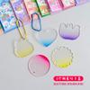 Gradiente Grande DIY Coo Plate Coo Chuck Simples Acrílico Tablet Caseiro Periférico Love Bean Chaveiro Pingente Acessórios