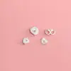 Tapones para Orejas de Plata de Ley S925, Tapas para Orejas, Pendientes de Encaje, Tapones Anticaída, Pendientes DIY, Accesorios de Joyería de Aguja de Plata al por Mayor