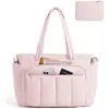 Bolsa Tote para Mujer con Correas para Maleta, Múltiples Bolsillos, para Oficina, Viajes de Negocios, con Neceser y Bolsa de Almacenamiento