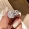 Anillo Abierto Redondo con Zirconia en Forma de Estrella para Mujer, Sencillo y Moderno, Lujo Ligero, Diseño de Nicho, Joyería Elegante y Versátil