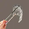 Grampo de Cabelo Estilo Étnico Lua Crescente com Franja em Forma de U para Mulheres, Novo Estilo Chinês Acessórios de Cabelo de Alta Qualidade, Grampo de Cabelo, Penteado de Estilo Antigo, Tremor de Degrau