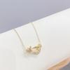 Collar de Botón de Herradura de Plata S925 de Moda Europea y Americana para Mujer, Diseño Nicho, Colgante de Lujo Ligero, Cadena Clavicular, Joyería Transfronteriza de Plata Esterlina