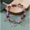 Pulseira Elegante de Luxo Leve Colorida Pedra Natural Chinesa Étnica Lótus Ruyi Estilo Nacional Pulseira Melhor Amigo Joia
