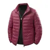 Popular Chaqueta Ligera de Plumas Transfronteriza para Hombre con Capucha Primavera, Otoño e Invierno Cuello Alto Chaqueta de Plumas para Hombre 50 Terciopelo Aliexpress