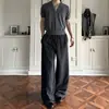 Design clássico xadrez, calça simples e de secagem rápida para homens, com corte relaxed e clean, estilo de perna reta e larga, e design casual versátil.