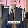 Cinturón de Lazo Rosa Dulce Estilo Coreano Cuerda de Cintura Linda Accesorio de Cintura Versátil de Nicho para Pantalones