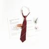 Corbata Roja para Mujer Jk Estilo Japonés Perezosa Sin Nudo Corbata Estilo Universitario para Hombre Dk Rayada Corbata Anudada a Mano Accesorio para Camisa Trendy