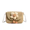 Monedero Lindo de Dibujos Animados Estilo Japonés Bolso de Paja para Niños Mini Bolso Pequeño Bolso Cruzado para Niños Salida a la Playa