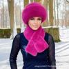 Bufanda de invierno 2024, gorro mongol de felpa para mujer, grueso y cálido, con protección para las orejas, de imitación de pelo de visón.