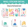 Estilo Boho Balão Quarto Infantil Adesivo de Parede Autoadesivo PVC Autoadesivo Aquarela Bolinhas Jardim de Infância Adesivo de Parede