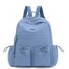 Mochila Coreana Fofa de Raposa Colorida Feminina Grande Capacidade Bolsa Escolar Prática para o Dia a Dia Mochila com Cordão