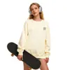 Sudadera de Algodón Pesado para Parejas, Corte Holgado, Cuello Redondo, Sin Capucha, Pulóver, Versátil, Cálida, Prenda Superior Estampada para Otoño e Invierno