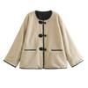 Exportación Transfronteriza Otoño e Invierno 2022 Estilo Europeo y Americano Zaura Abrigo Elegante de Imitación Lana de Cordero para Mujer Abrigo de Piel para Mujer
