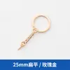 Chaveiro Chaveiro Pendurado Olho de Ovelha Acessórios para Joias DIY Corrente de Chaveiro de Metal Corrente de Chaveiro Dourada Atacado