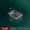 Cajas desechables para sushi, recipientes rectangulares para alimentos, loncheras transparentes, cajas de empaque para rollos de comida y fruta/verdura y carne, cajas para frutas