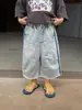 Shorts Jeans Rasgado de Verão 2026 para Crianças da Cheese and Meow Boys, Shorts Casuais Modernos Largos e Respiráveis