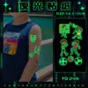 Jogos Esportivos Escolares Adesivos de Tatuagem Luminosos Jogo de Futebol Maratona Adesivos Infantis Pintura de Braço à Prova d'Água e Duradouros