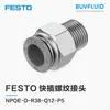 Conexão Roscada de Engate Rápido FESTO NPQE-D-R38-Q12-P5 Conector para Tubulação Industrial Produto Original Genuíno